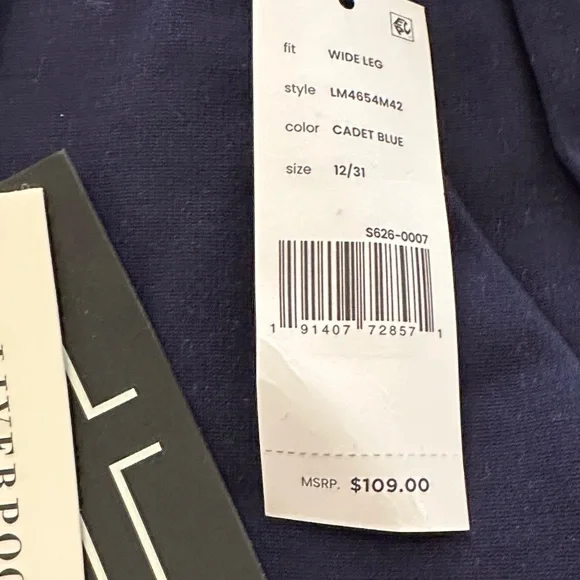 Liverpool Cadet Blue Wide Leg Pants - Picture 8 of 8